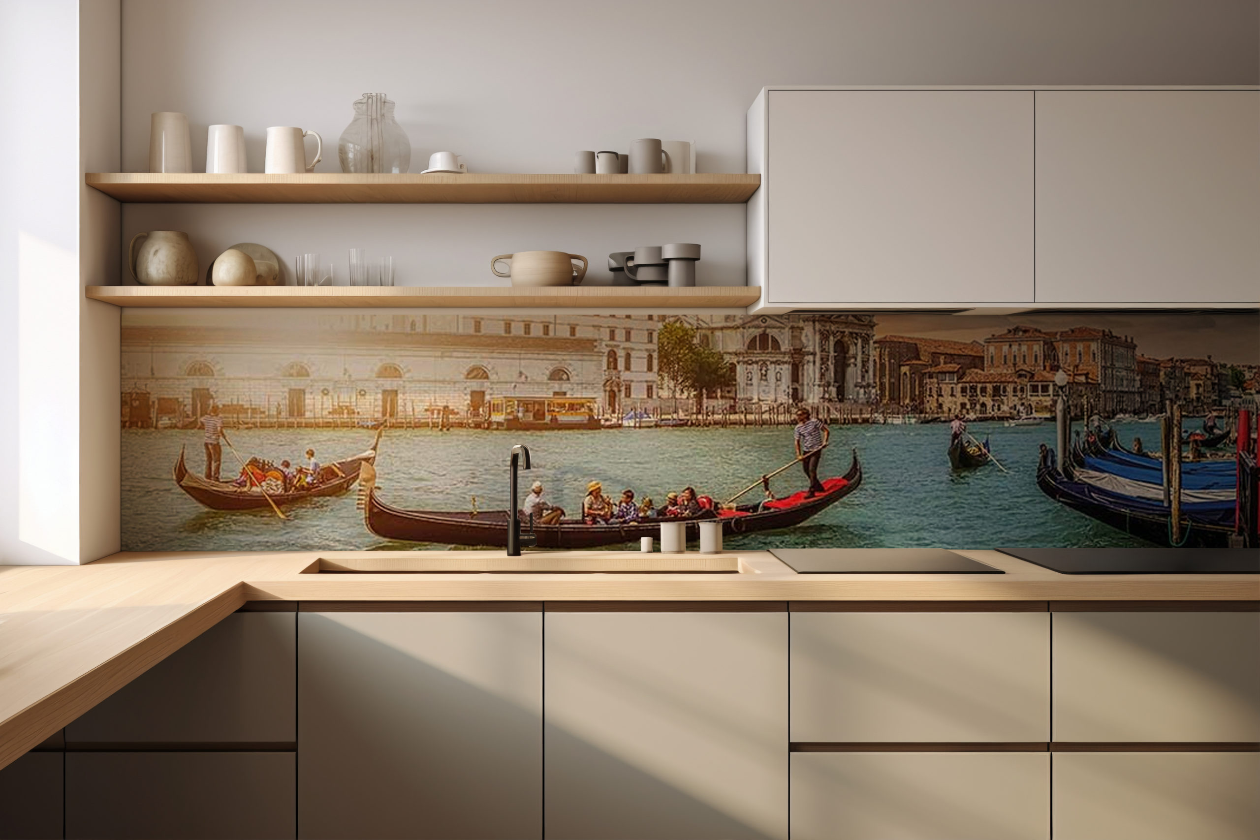 Küchenrückwand Venedig – selbstklebend in Glasoptik