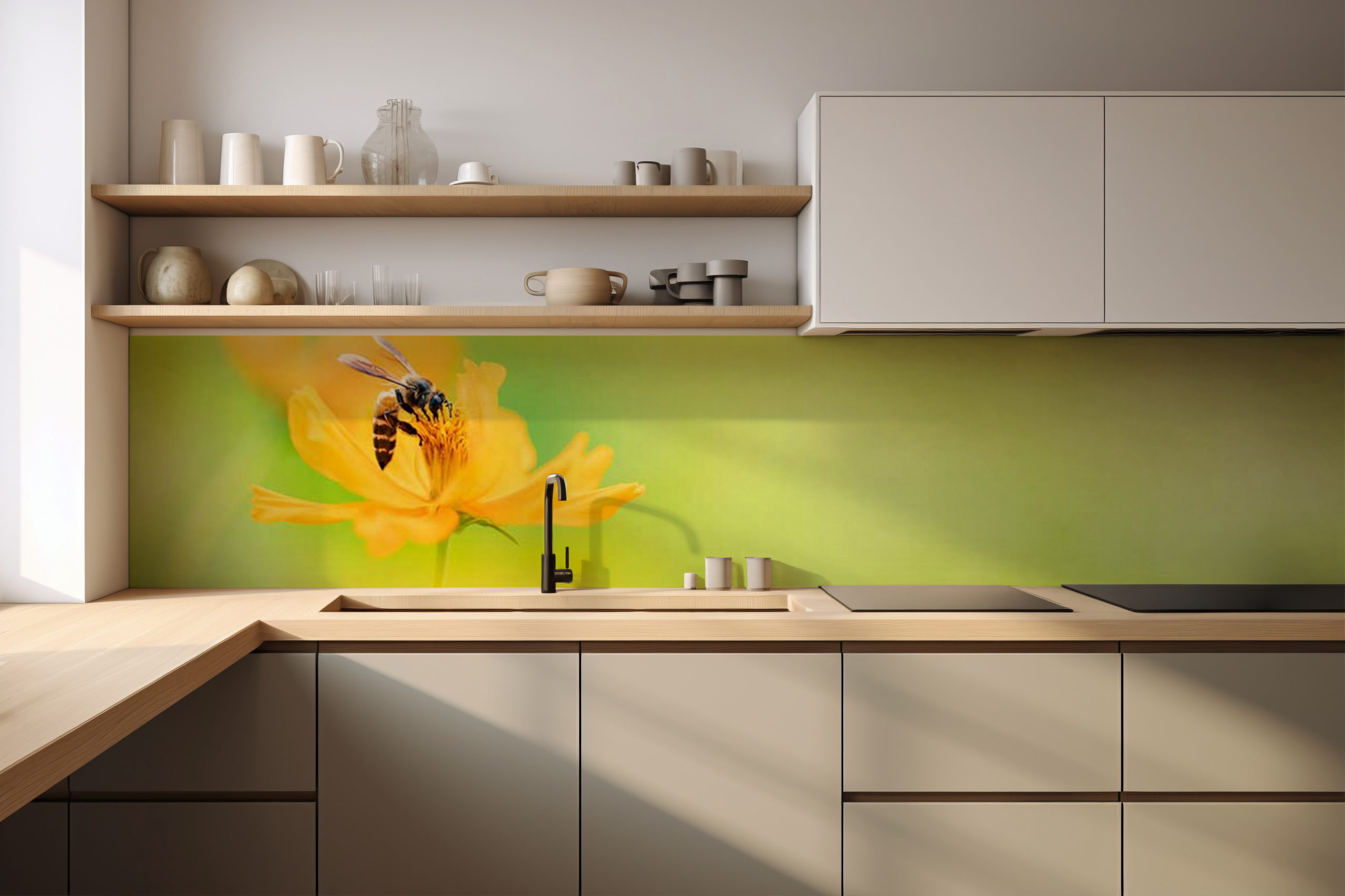 Küchenrückwand Goldener Herbst – selbstklebend in Glasoptik