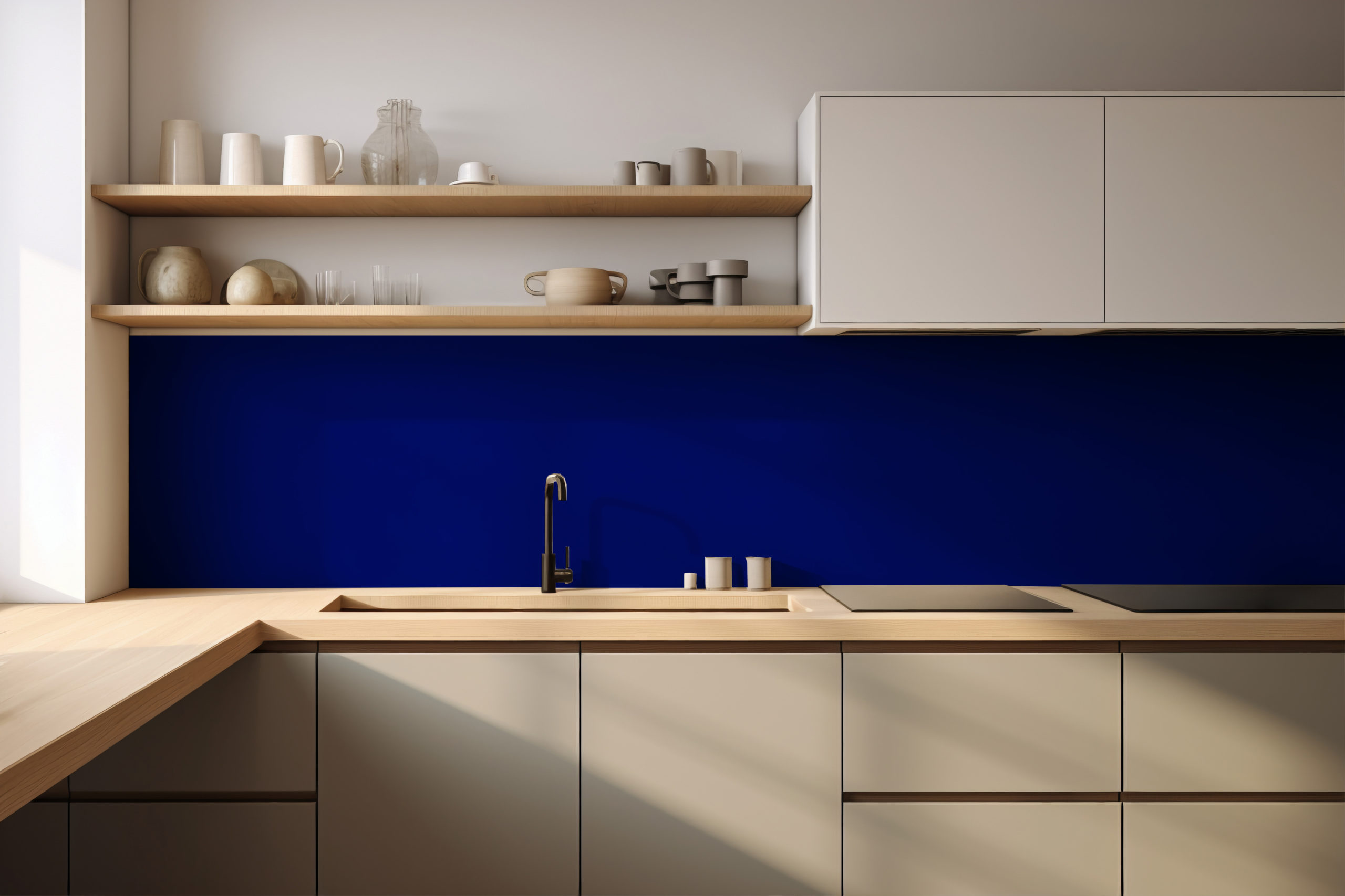 Küchenrückwand Bunt 5002 Ultramarinblau – selbstklebend in Glasoptik