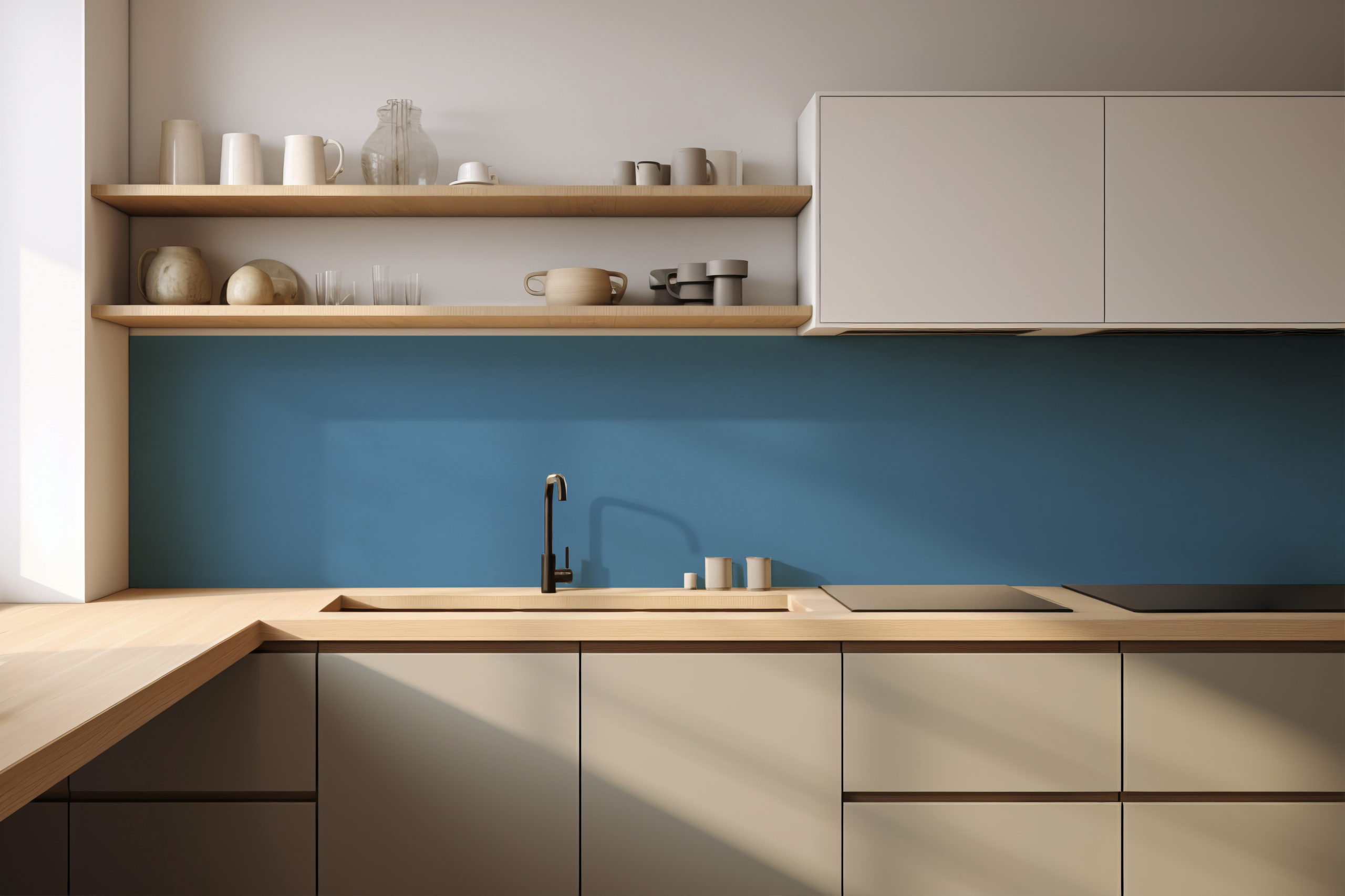 Küchenrückwand Bunt 5024 Pastellblau – selbstklebend in Glasoptik