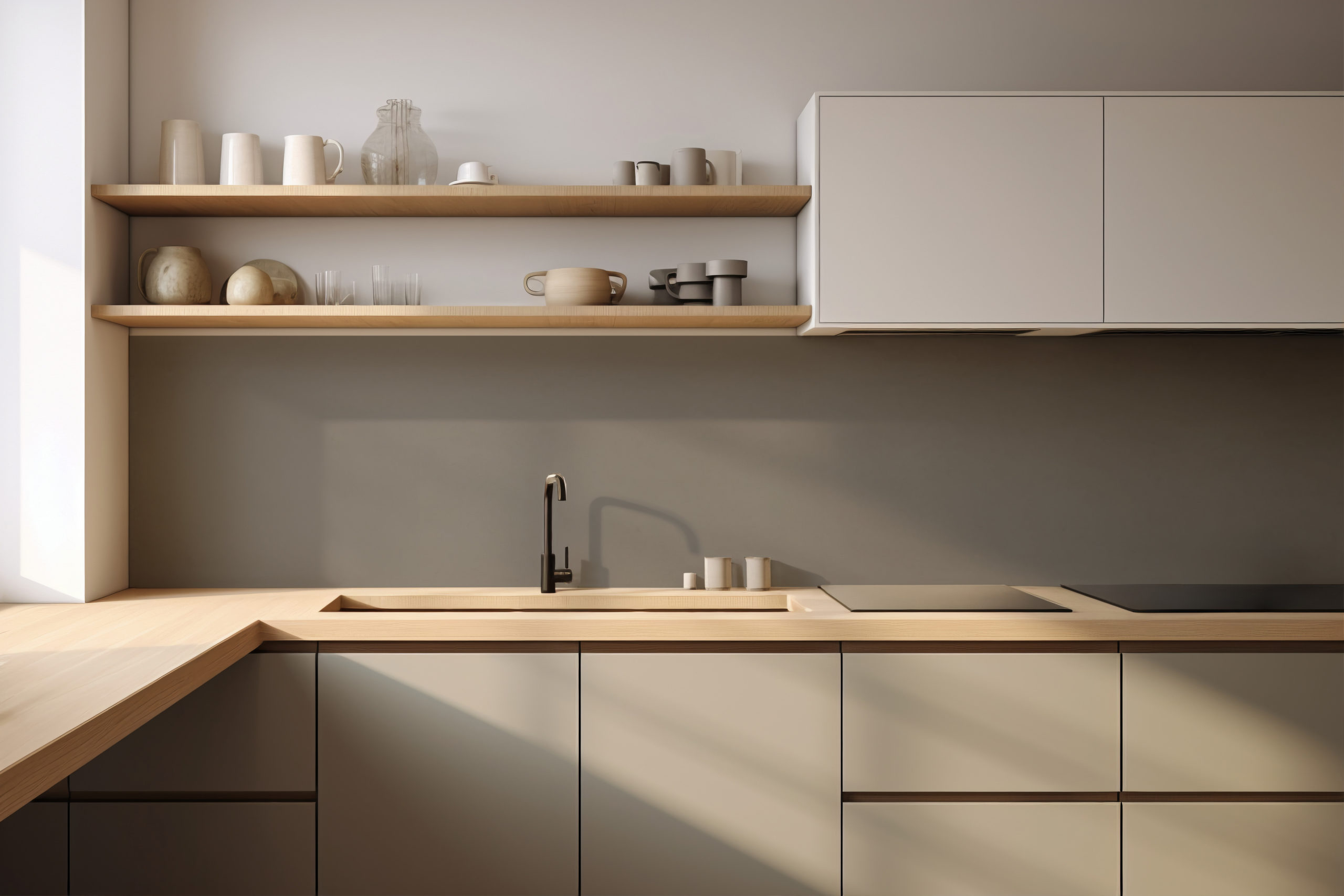 Küchenrückwand Bunt 7030 Steingrau – selbstklebend in Glasoptik