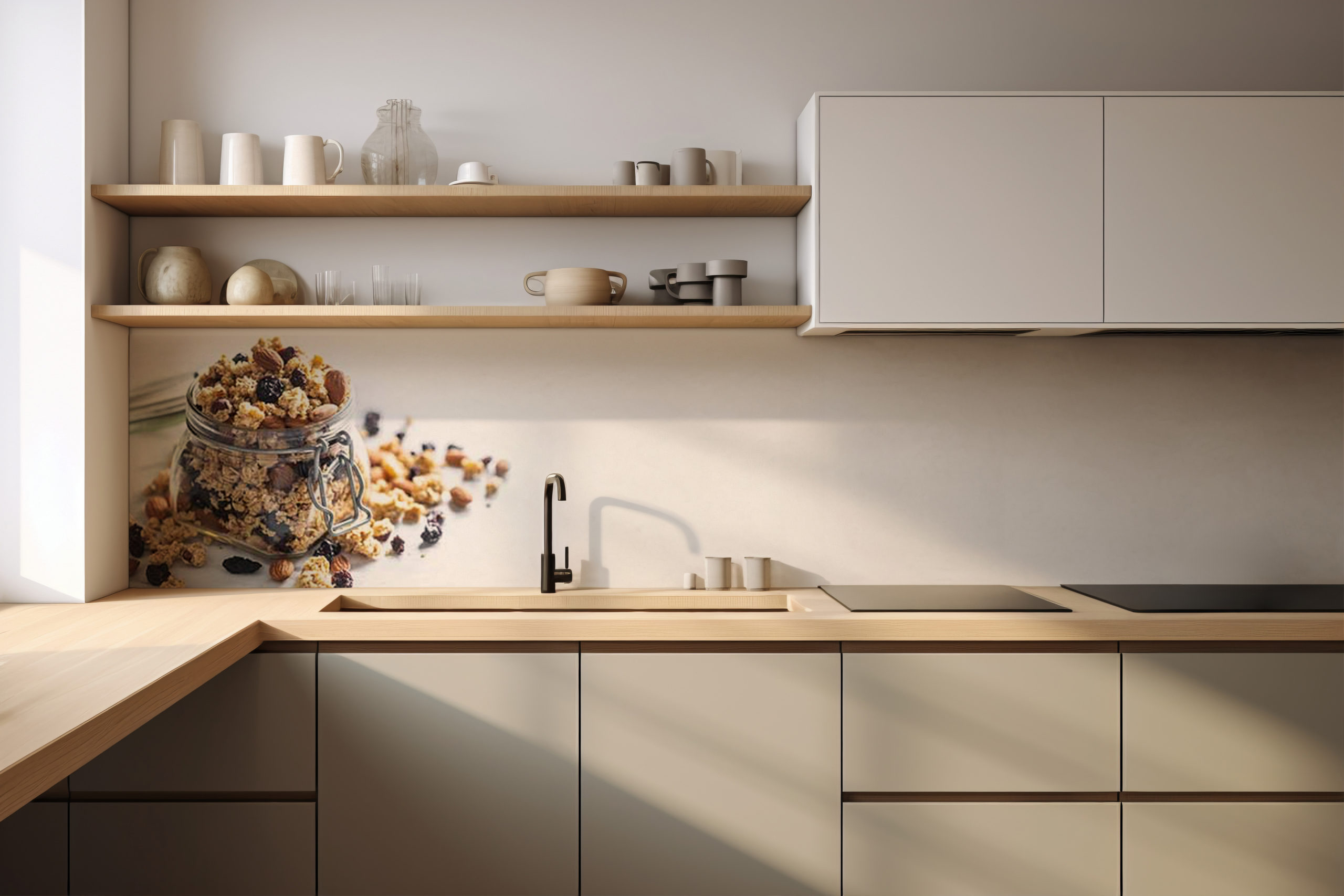 Küchenrückwand Müsli – selbstklebend in Glasoptik