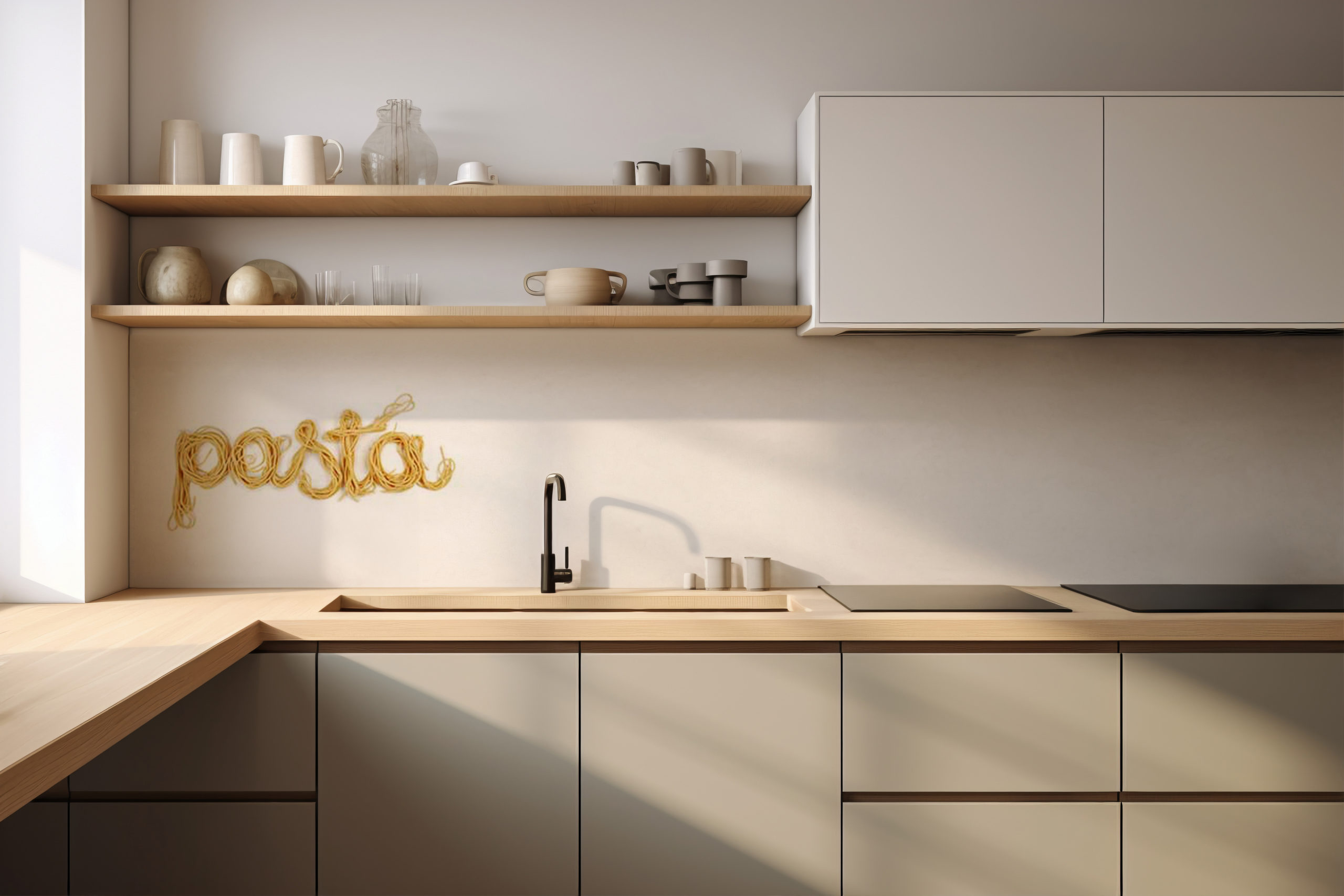 Küchenrückwand Pasta – selbstklebend in Glasoptik